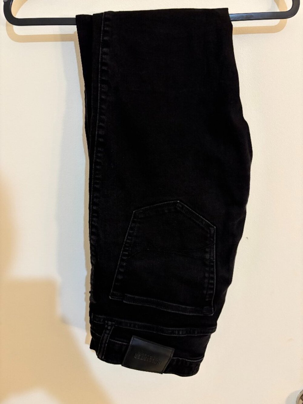 Hollister Slim Straight Jeans Black Size W32 L32 Advanced Stretch